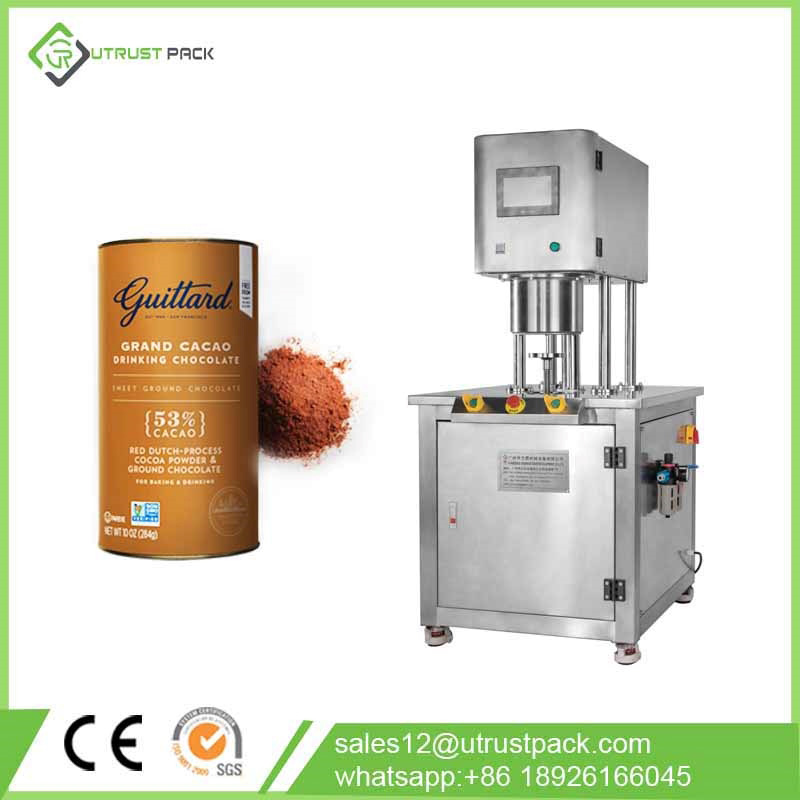 Semi automatic drinking chocolate jar flushing nitrogen sealing machine