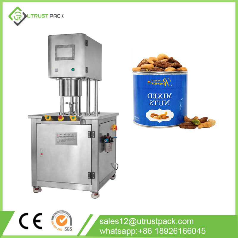 Semi Automatic Canned Snacks Small Food Vacuum Nitrogen Flushing Can Sealing Machine