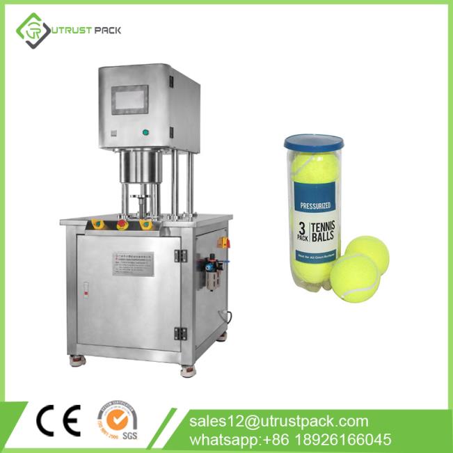 Semi Automatic Canned Tin Can Vacuum Nitrogen Tennis Ball Can Sealing Machine